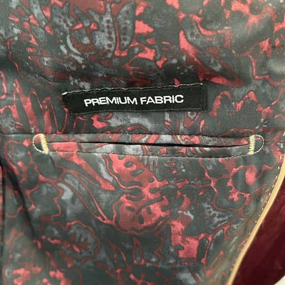 Linea Uomo Size 44 Burgundy Smoking Jacket - Picture 7 of 7